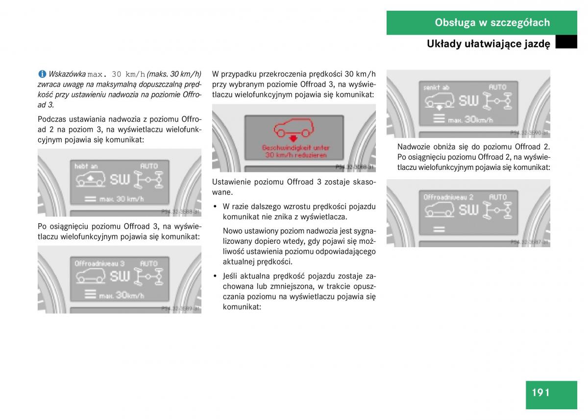 Mercedes Benz GL Class X164 instrukcja obslugi / page 192