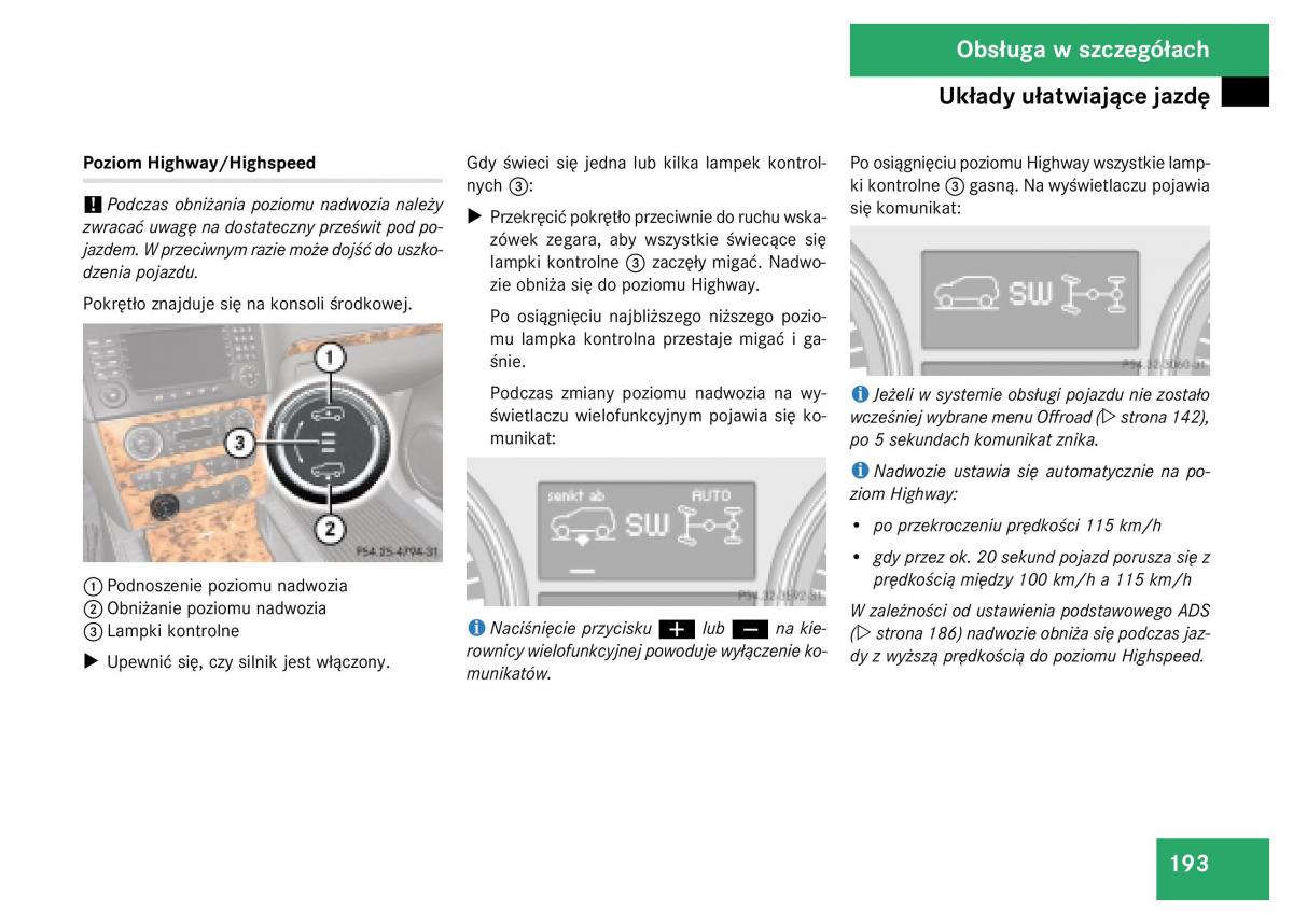 Mercedes Benz GL Class X164 instrukcja obslugi / page 194