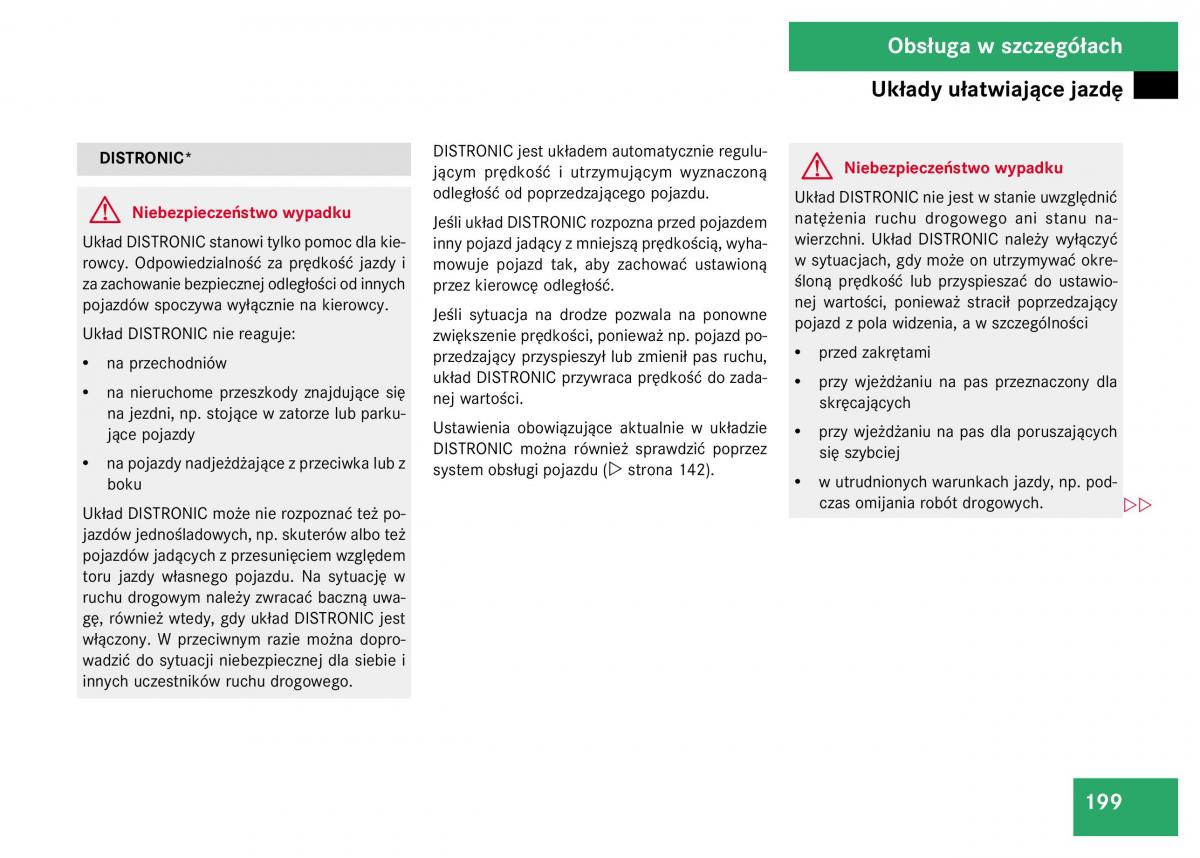 Mercedes Benz GL Class X164 instrukcja obslugi / page 200