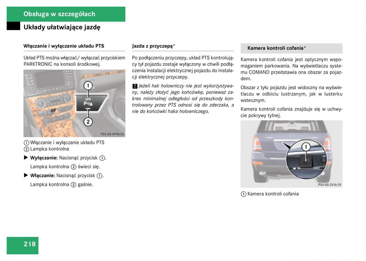 Mercedes Benz GL Class X164 instrukcja obslugi / page 219