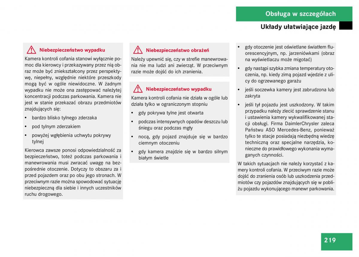 Mercedes Benz GL Class X164 instrukcja obslugi / page 220