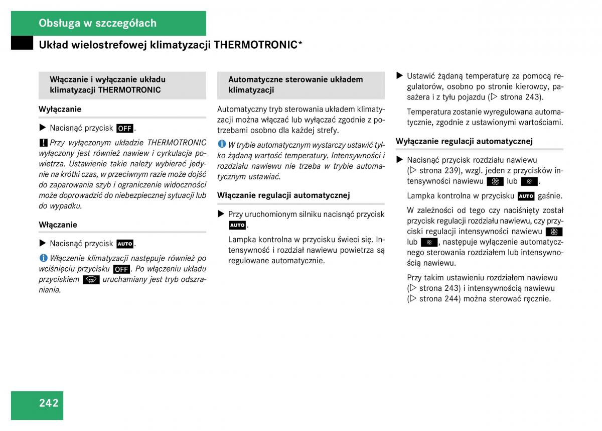 Mercedes Benz GL Class X164 instrukcja obslugi / page 243