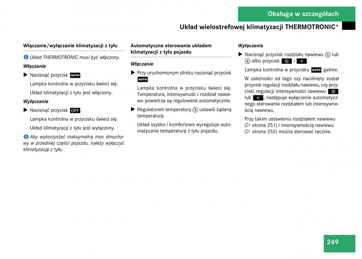 Mercedes Benz GL Class X164 instrukcja obslugi / page 250