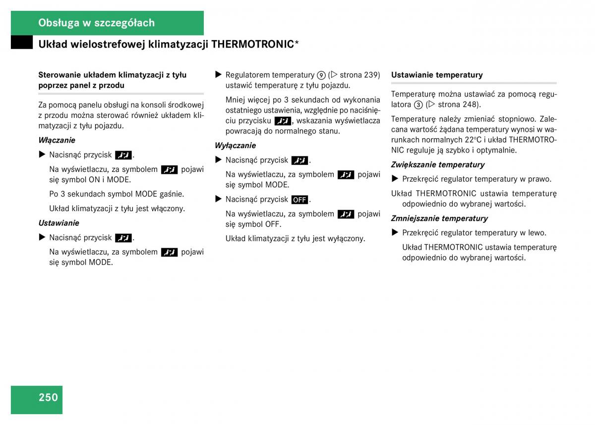 Mercedes Benz GL Class X164 instrukcja obslugi / page 251