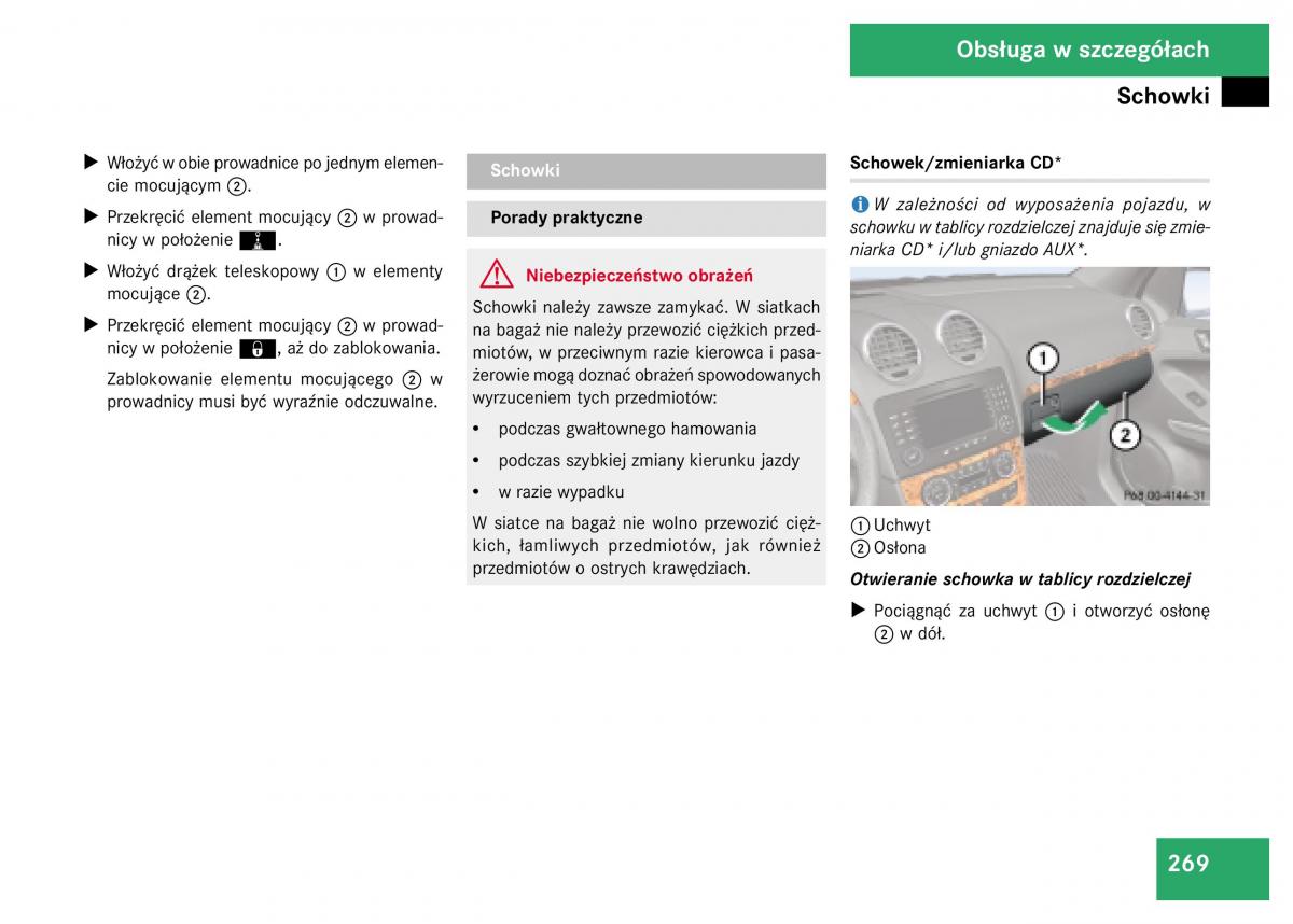 Mercedes Benz GL Class X164 instrukcja obslugi / page 270