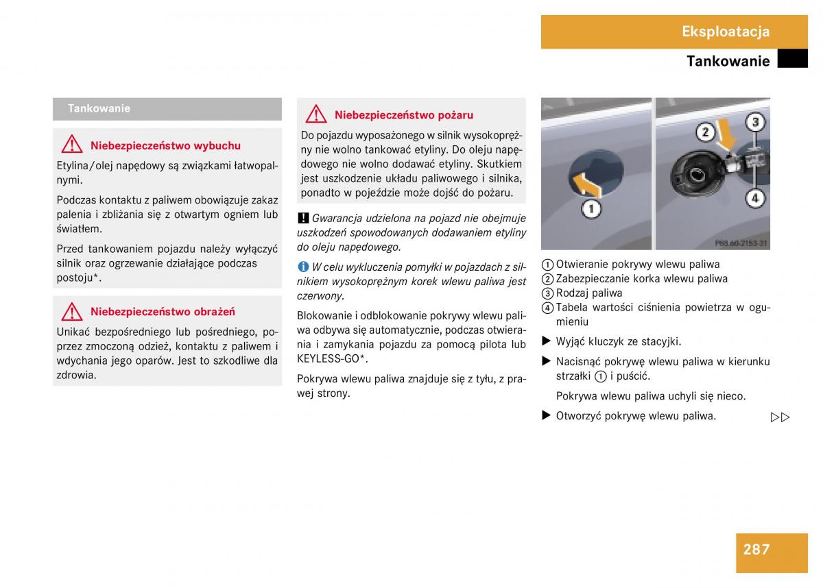 Mercedes Benz GL Class X164 instrukcja obslugi / page 288