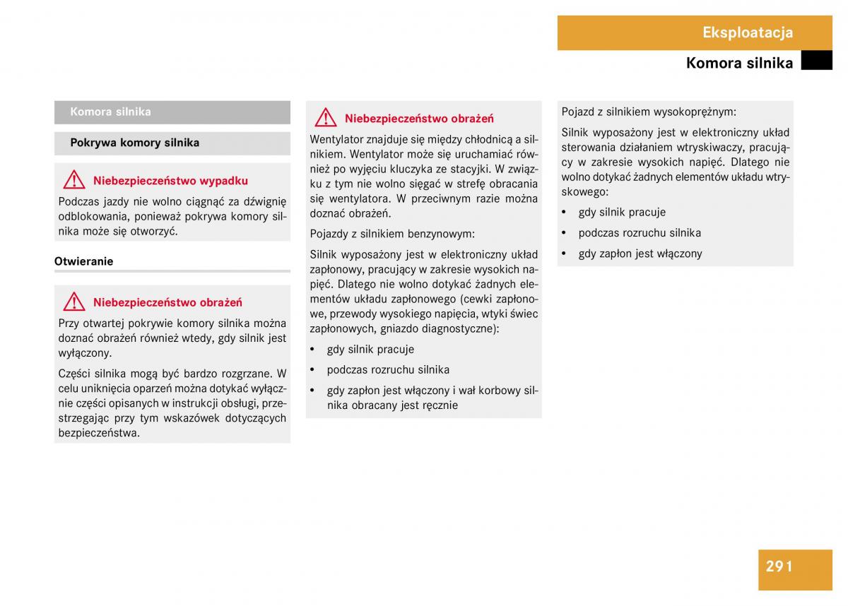 Mercedes Benz GL Class X164 instrukcja obslugi / page 292