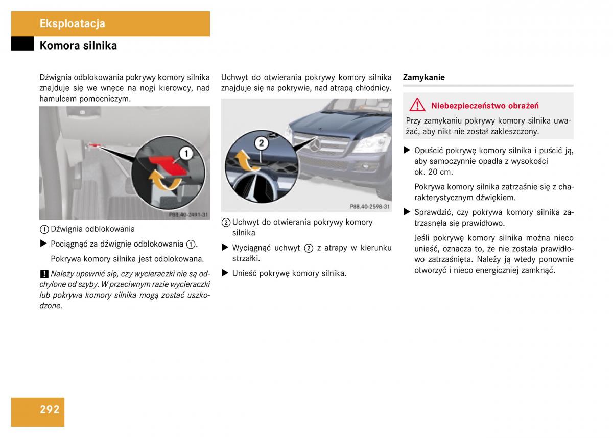 Mercedes Benz GL Class X164 instrukcja obslugi / page 293