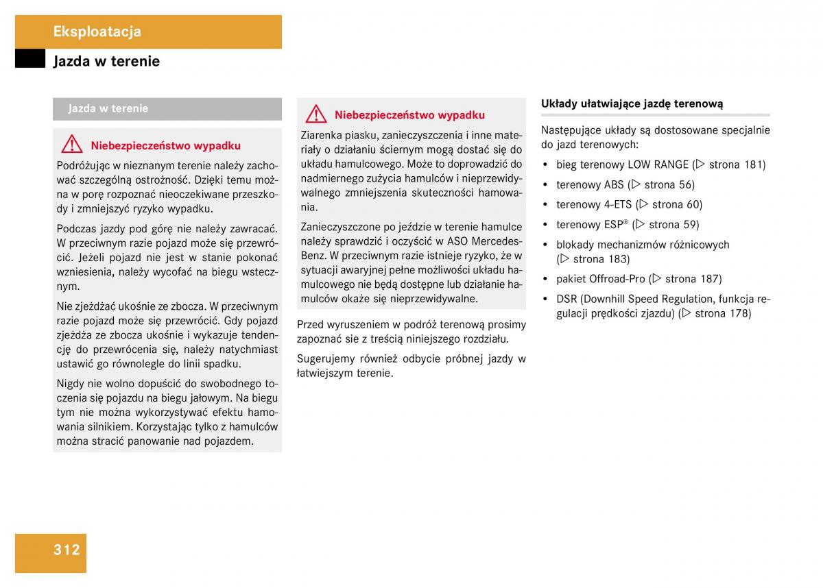 Mercedes Benz GL Class X164 instrukcja obslugi / page 313