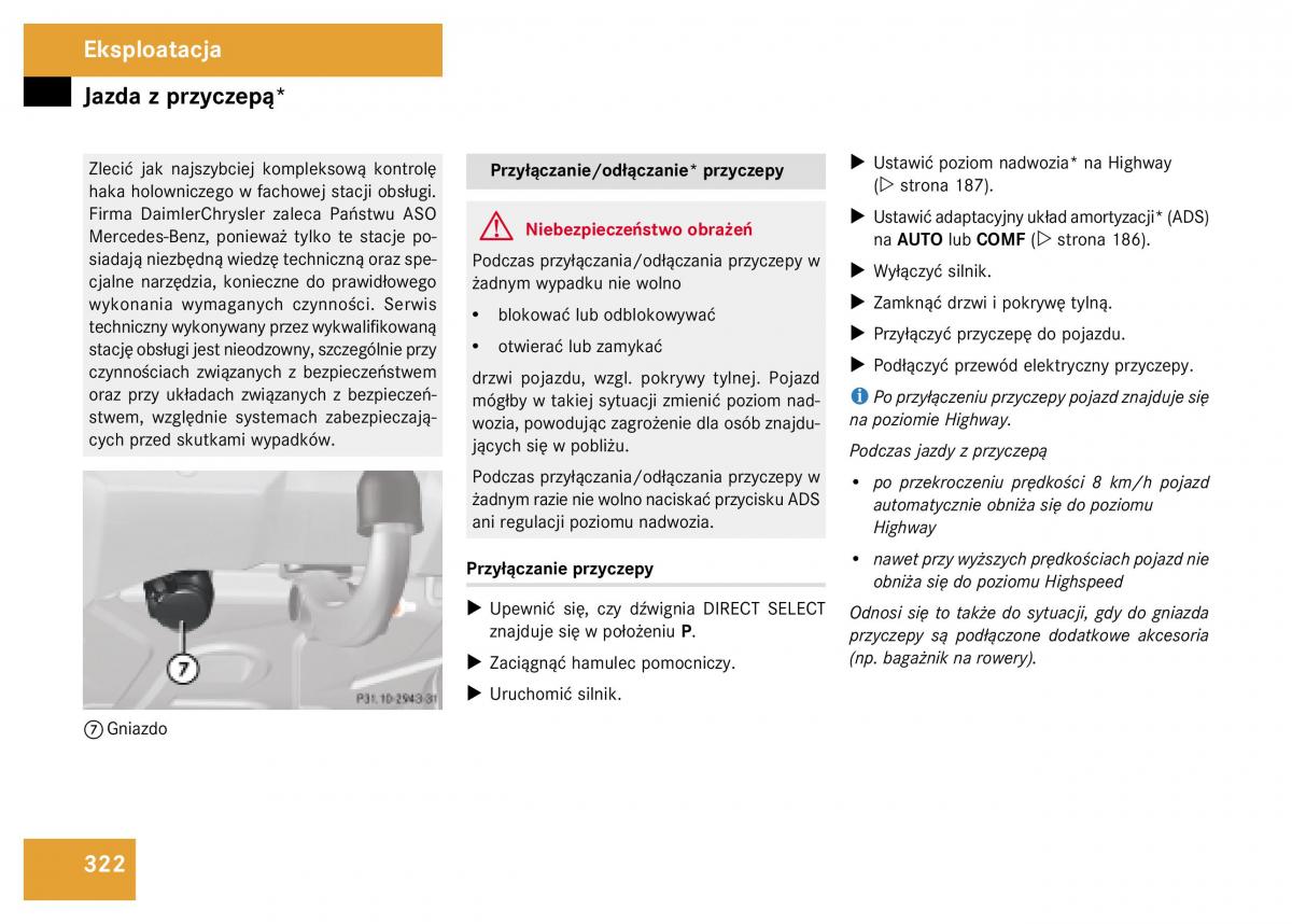 Mercedes Benz GL Class X164 instrukcja obslugi / page 323