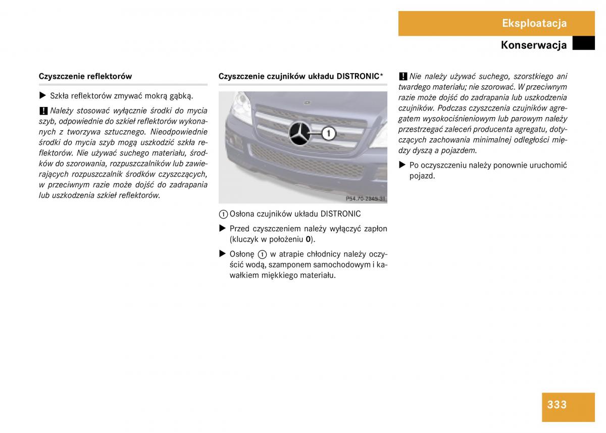 Mercedes Benz GL Class X164 instrukcja obslugi / page 334