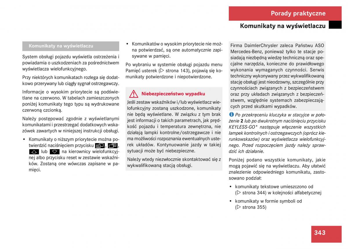 Mercedes Benz GL Class X164 instrukcja obslugi / page 344