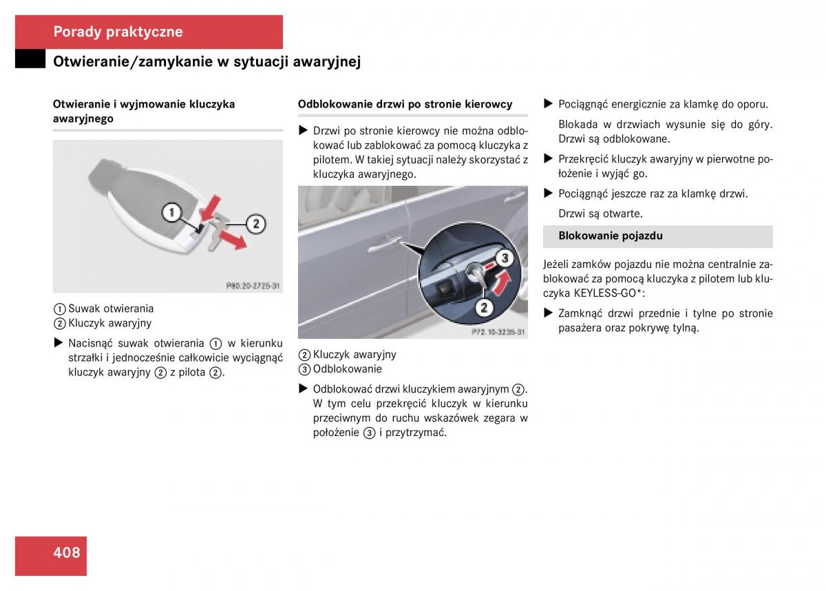 Mercedes Benz GL Class X164 instrukcja obslugi / page 409