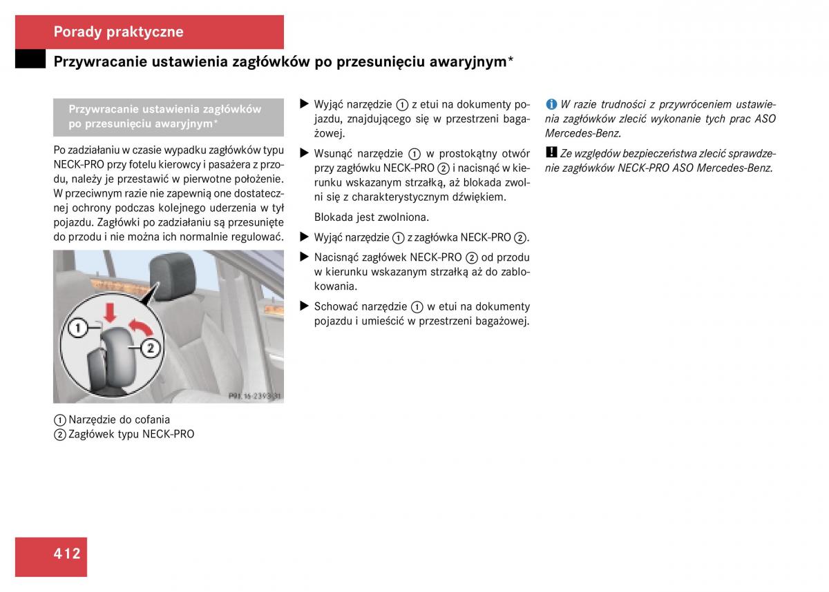 Mercedes Benz GL Class X164 instrukcja obslugi / page 413