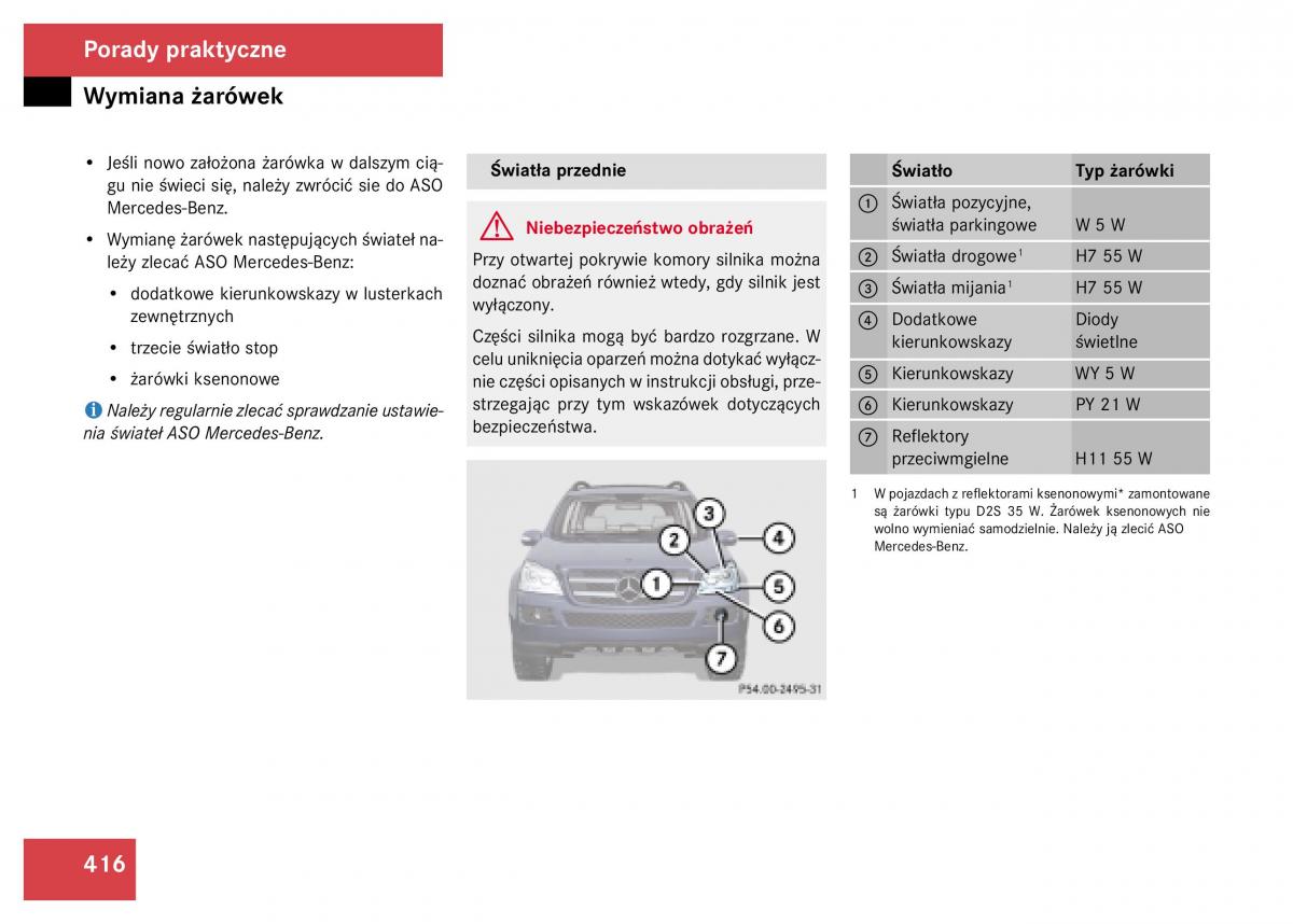 Mercedes Benz GL Class X164 instrukcja obslugi / page 417