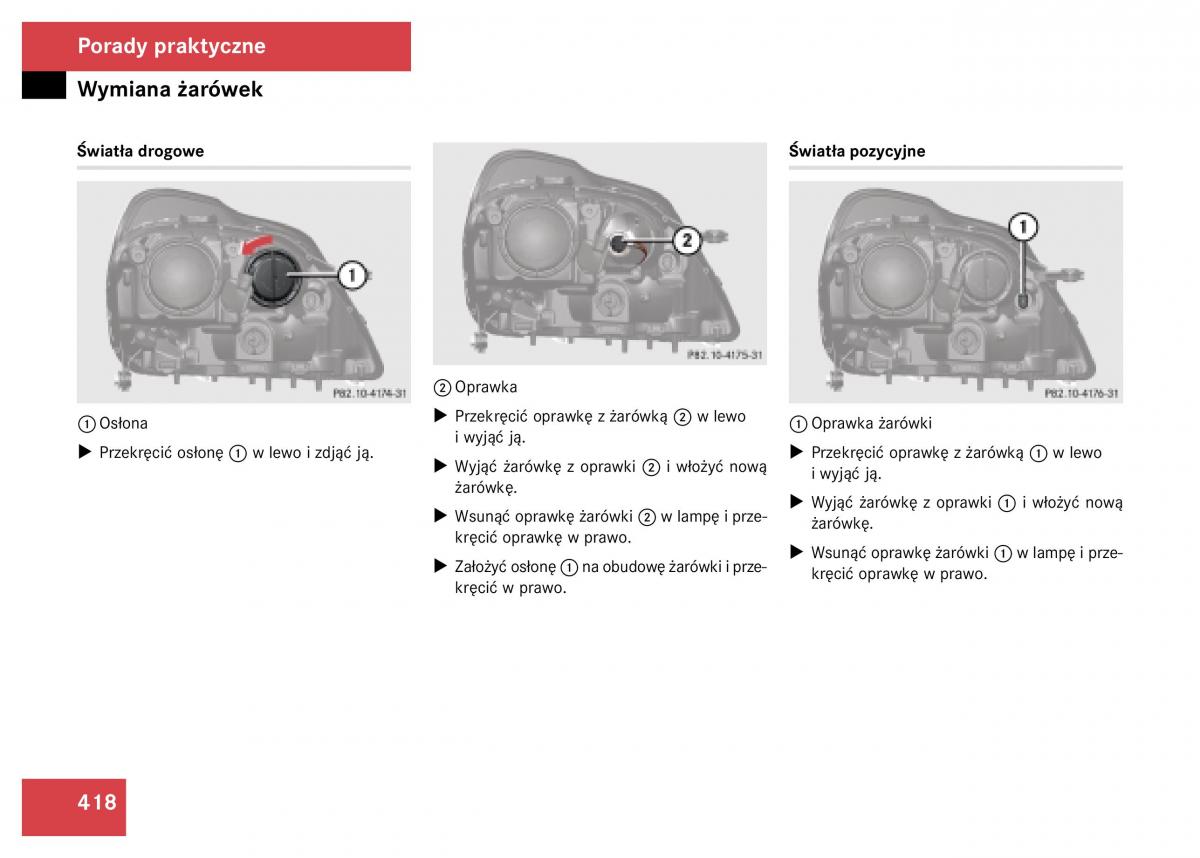 Mercedes Benz GL Class X164 instrukcja obslugi / page 419