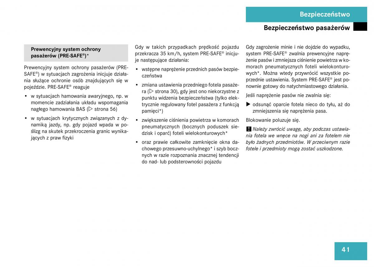 Mercedes Benz GL Class X164 instrukcja obslugi / page 42