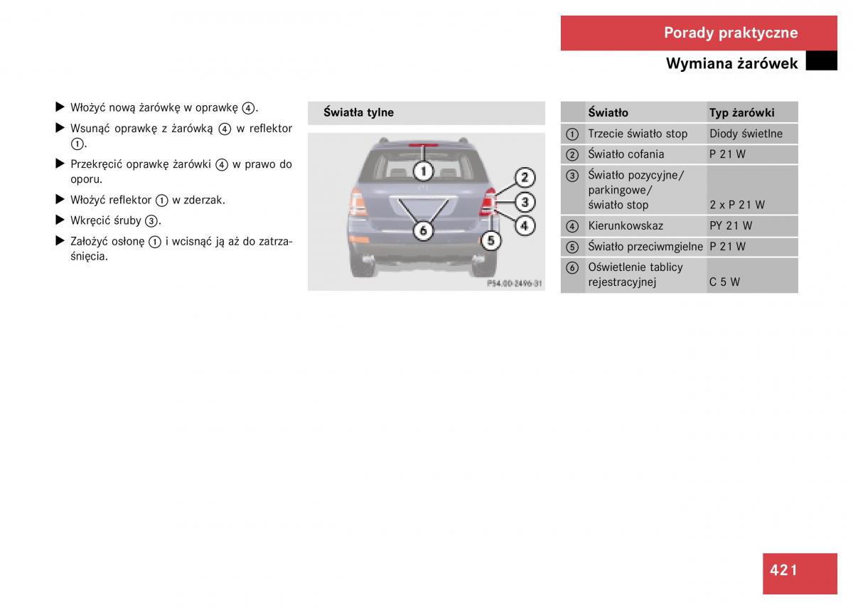 Mercedes Benz GL Class X164 instrukcja obslugi / page 422