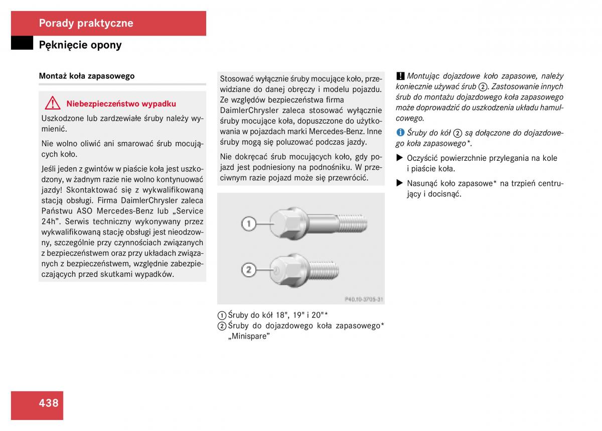 Mercedes Benz GL Class X164 instrukcja obslugi / page 439