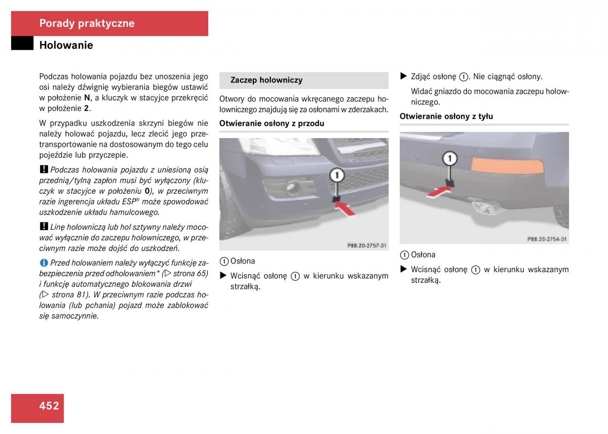 Mercedes Benz GL Class X164 instrukcja obslugi / page 453