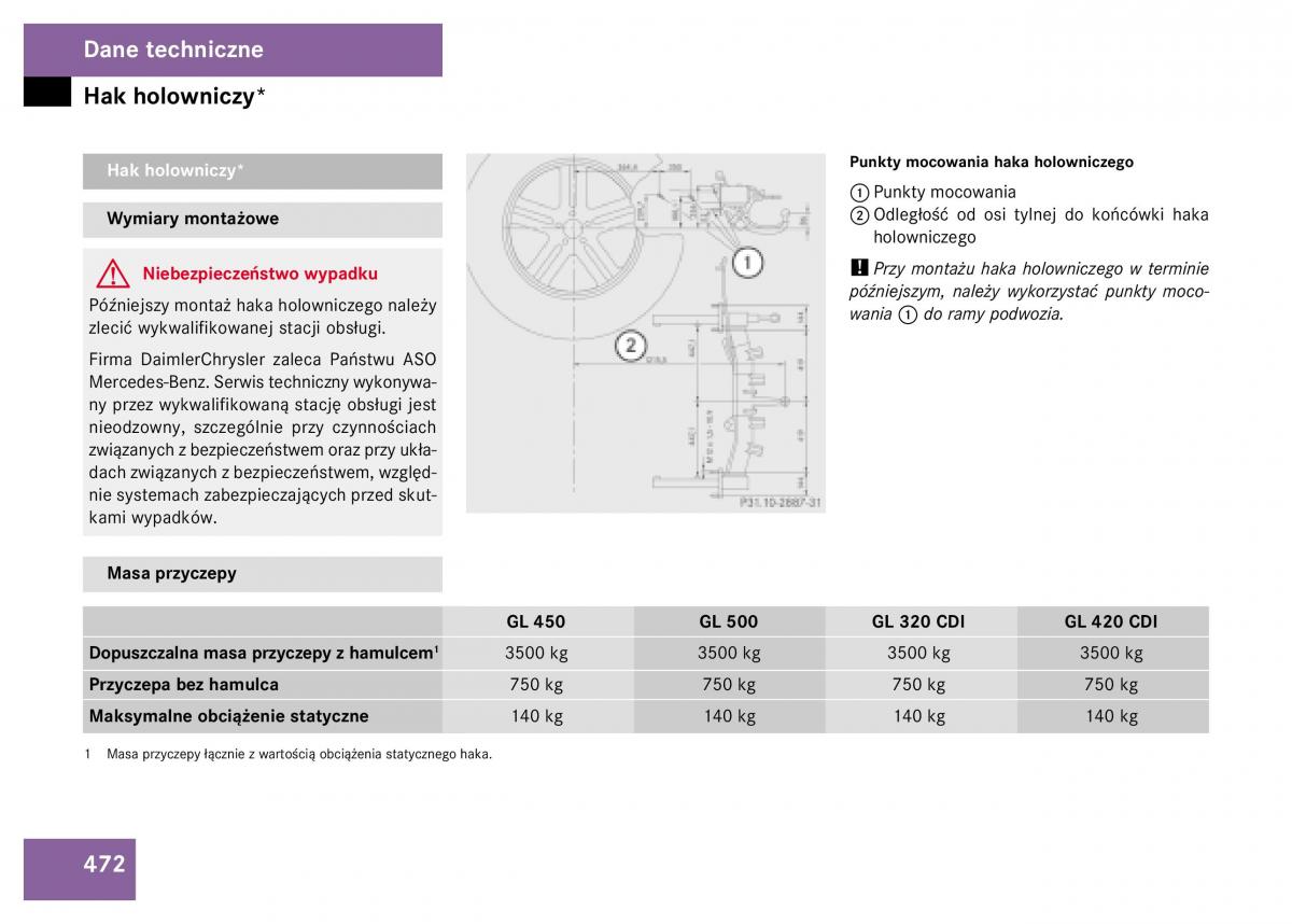 Mercedes Benz GL Class X164 instrukcja obslugi / page 473