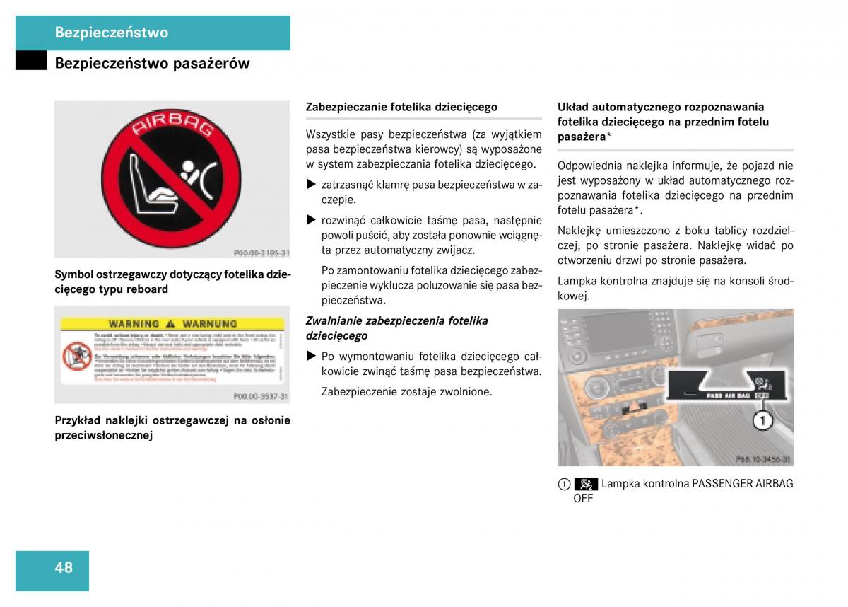 Mercedes Benz GL Class X164 instrukcja obslugi / page 49