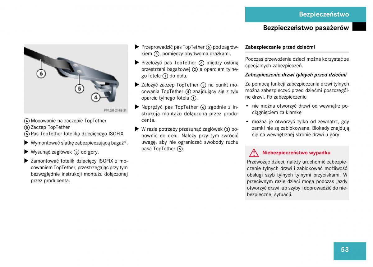 Mercedes Benz GL Class X164 instrukcja obslugi / page 54