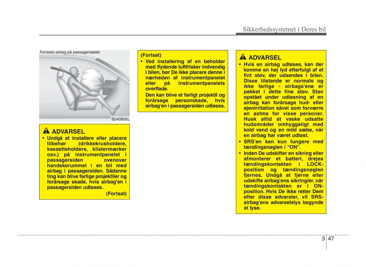 Hyundai ix20 Bilens instruktionsbog / page 62