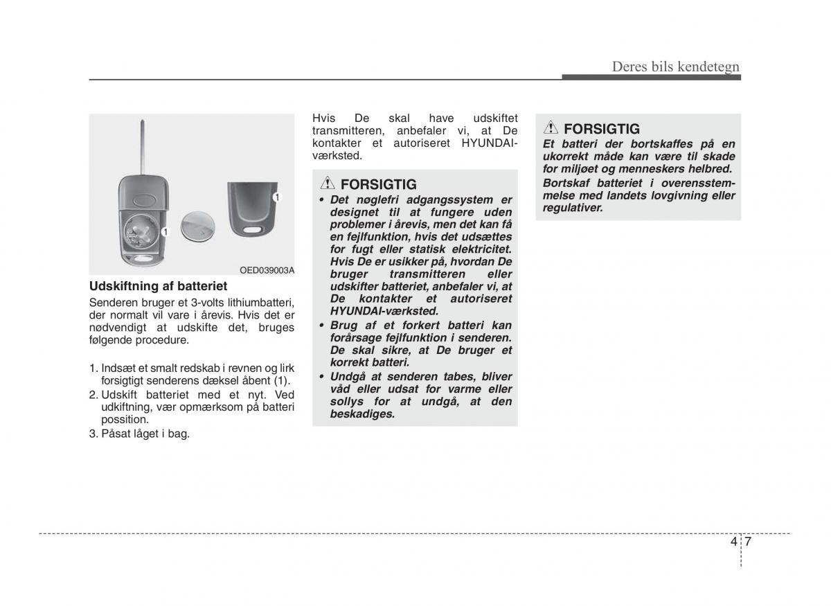 Hyundai ix20 Bilens instruktionsbog / page 84