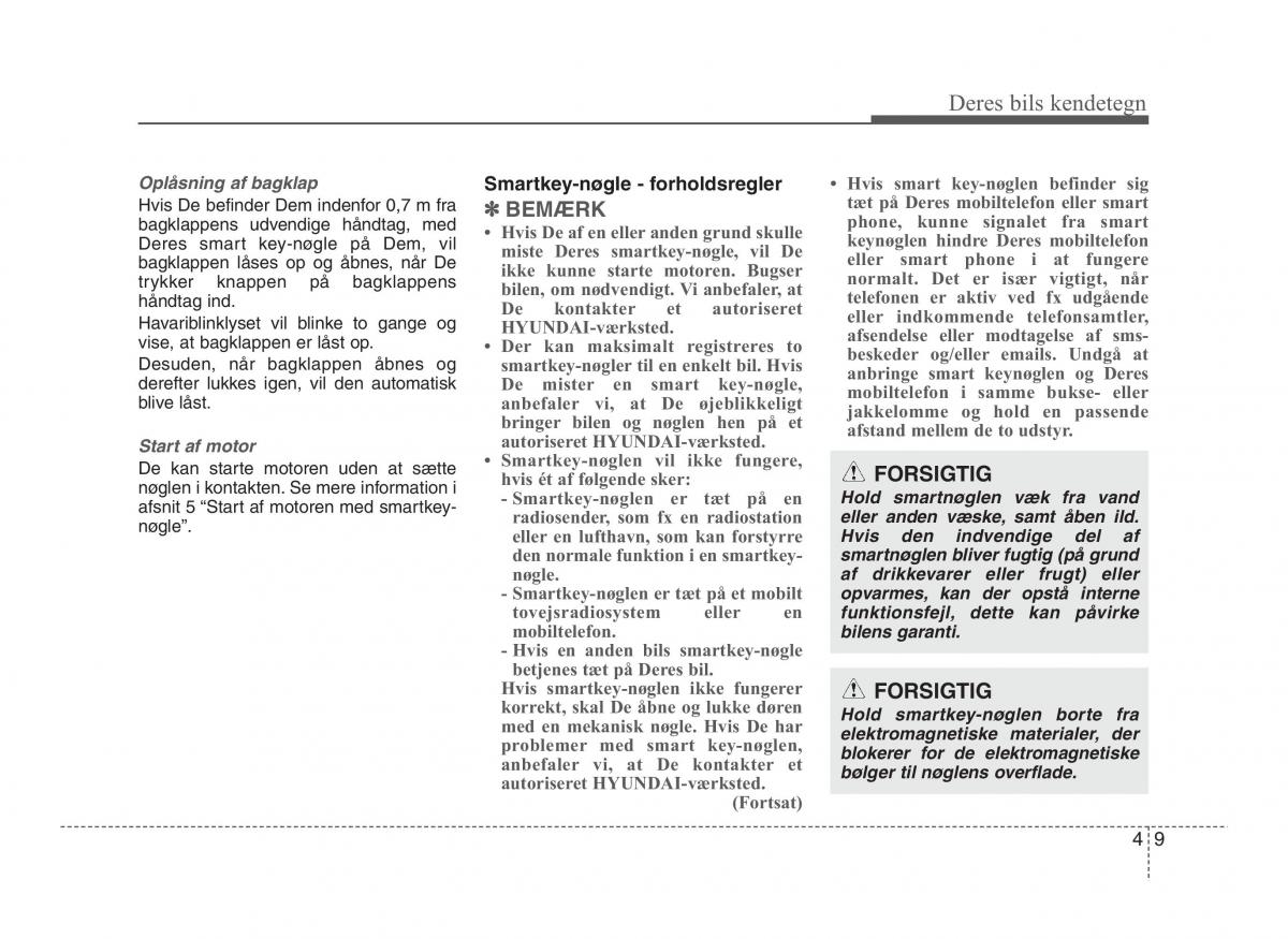 Hyundai ix20 Bilens instruktionsbog / page 86