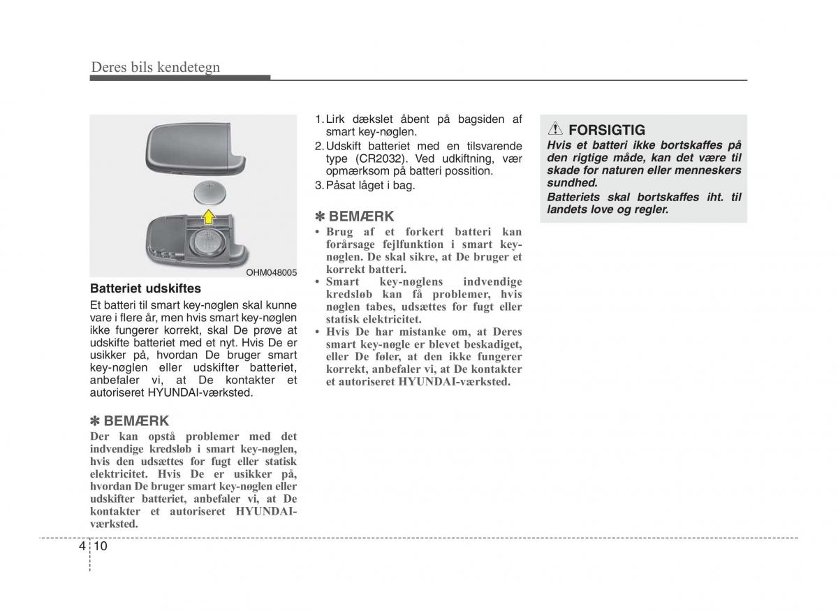 Hyundai ix20 Bilens instruktionsbog / page 87