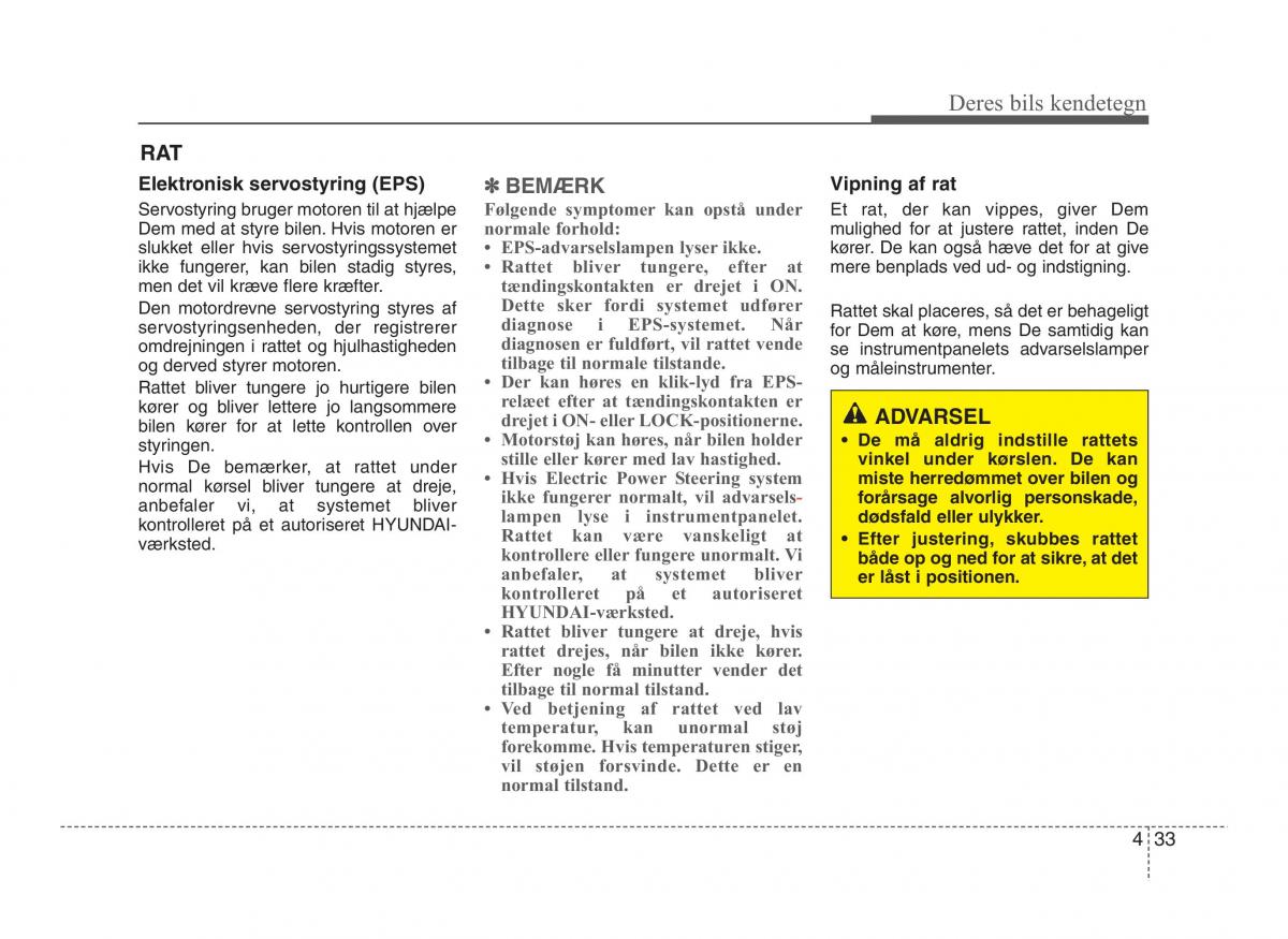 Hyundai ix20 Bilens instruktionsbog / page 110