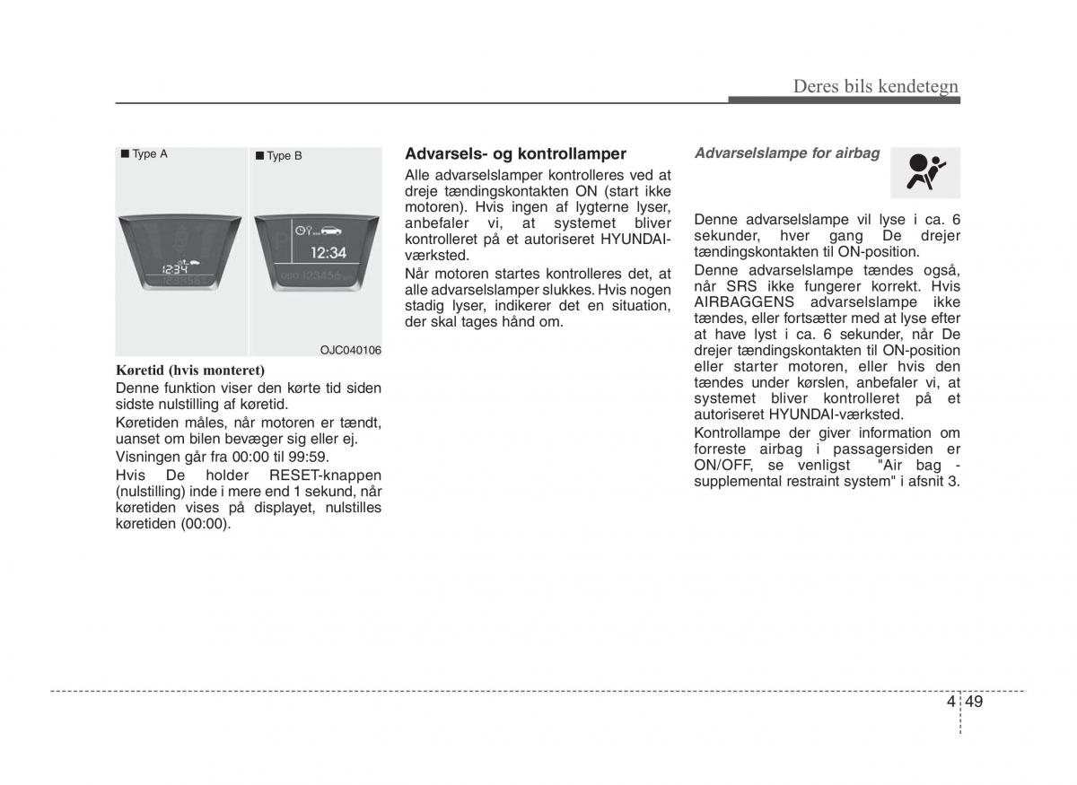 Hyundai ix20 Bilens instruktionsbog / page 126