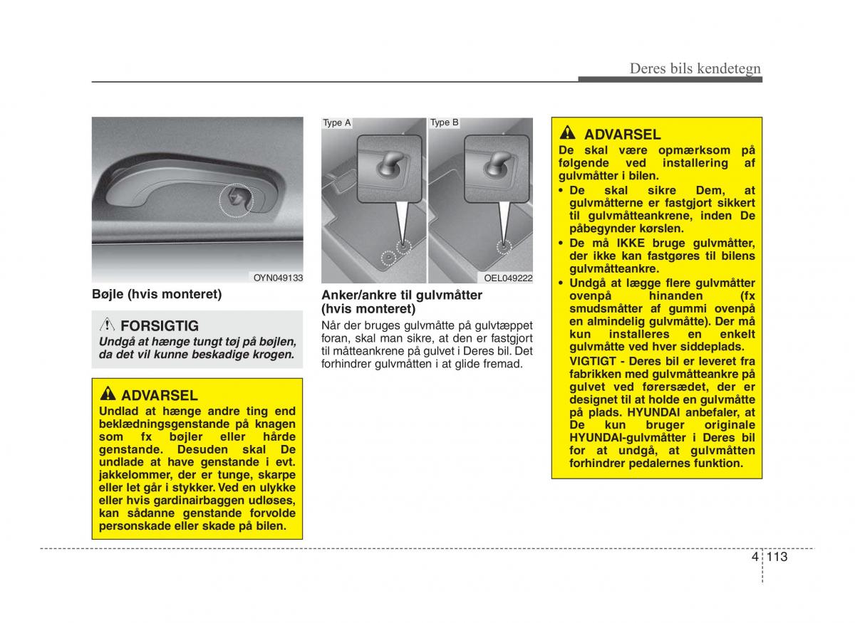 Hyundai ix20 Bilens instruktionsbog / page 190