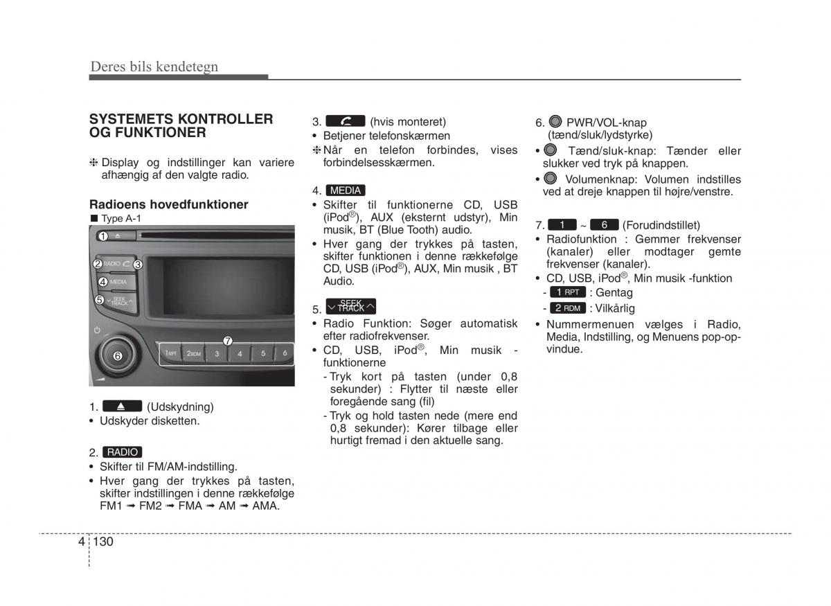 Hyundai ix20 Bilens instruktionsbog / page 207