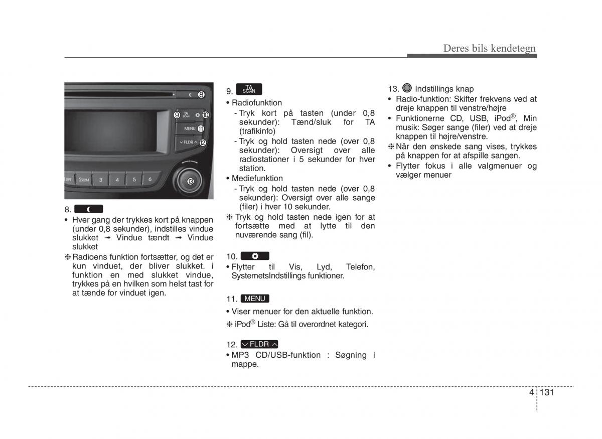 Hyundai ix20 Bilens instruktionsbog / page 208