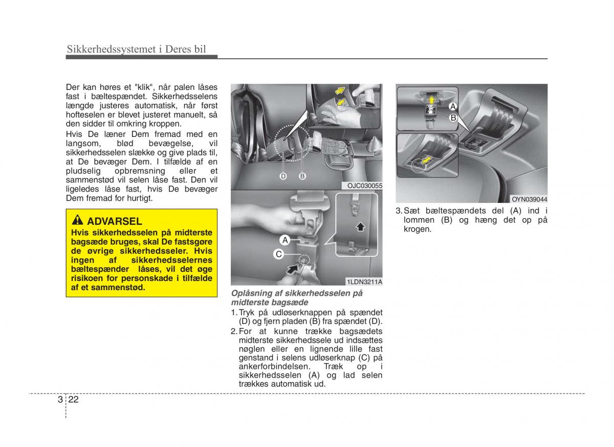 Hyundai ix20 Bilens instruktionsbog / page 37