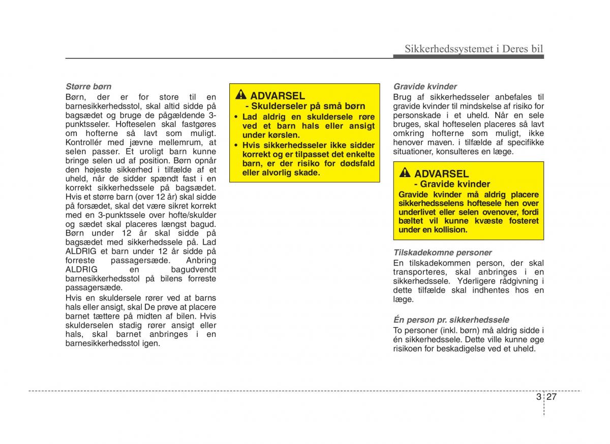 Hyundai ix20 Bilens instruktionsbog / page 42