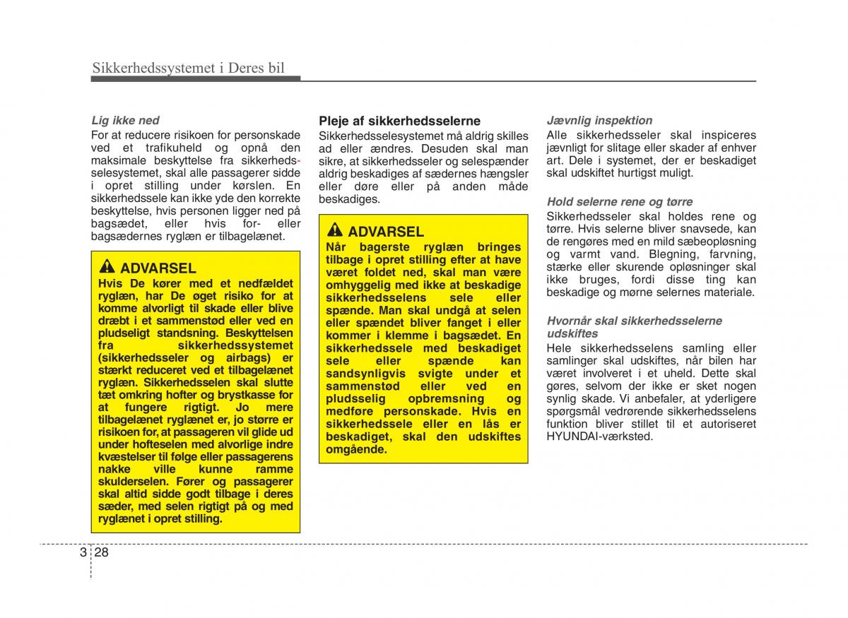 Hyundai ix20 Bilens instruktionsbog / page 43