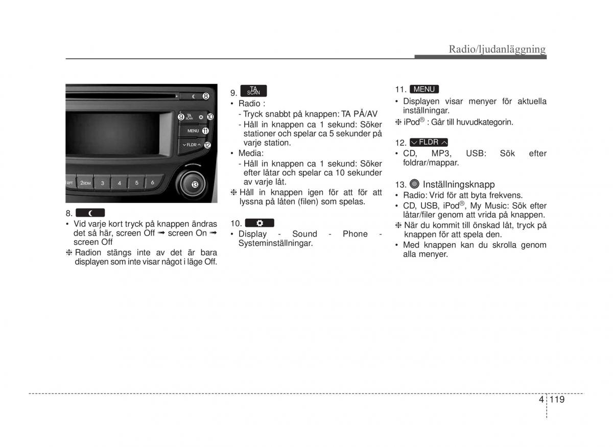 Hyundai ix20 instruktionsbok / page 184