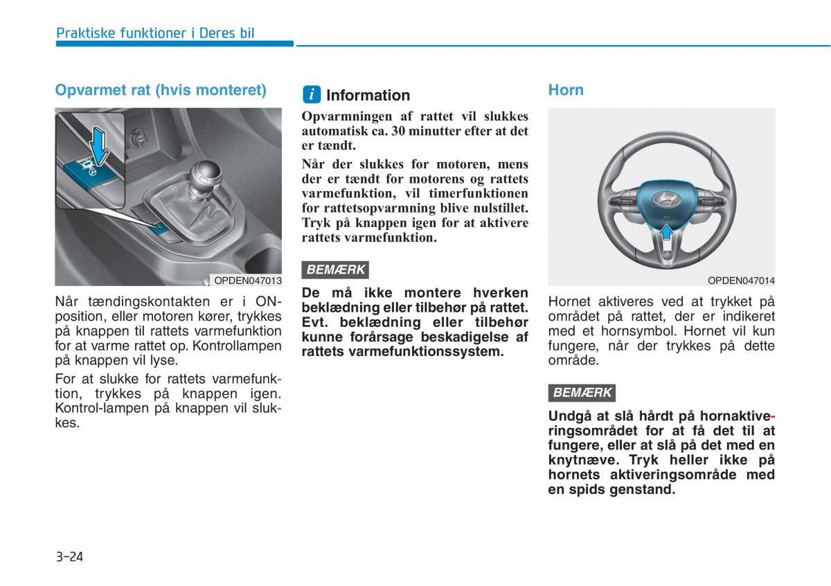 Hyundai i30N Performance Bilens instruktionsbog / page 107