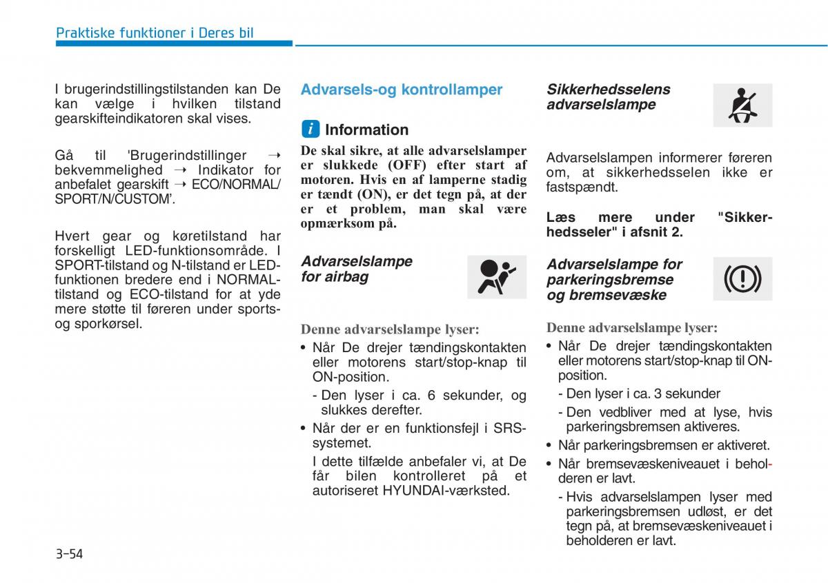 Hyundai i30N Performance Bilens instruktionsbog / page 137