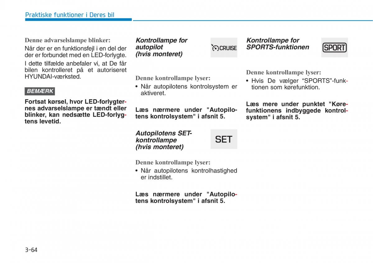 Hyundai i30N Performance Bilens instruktionsbog / page 147