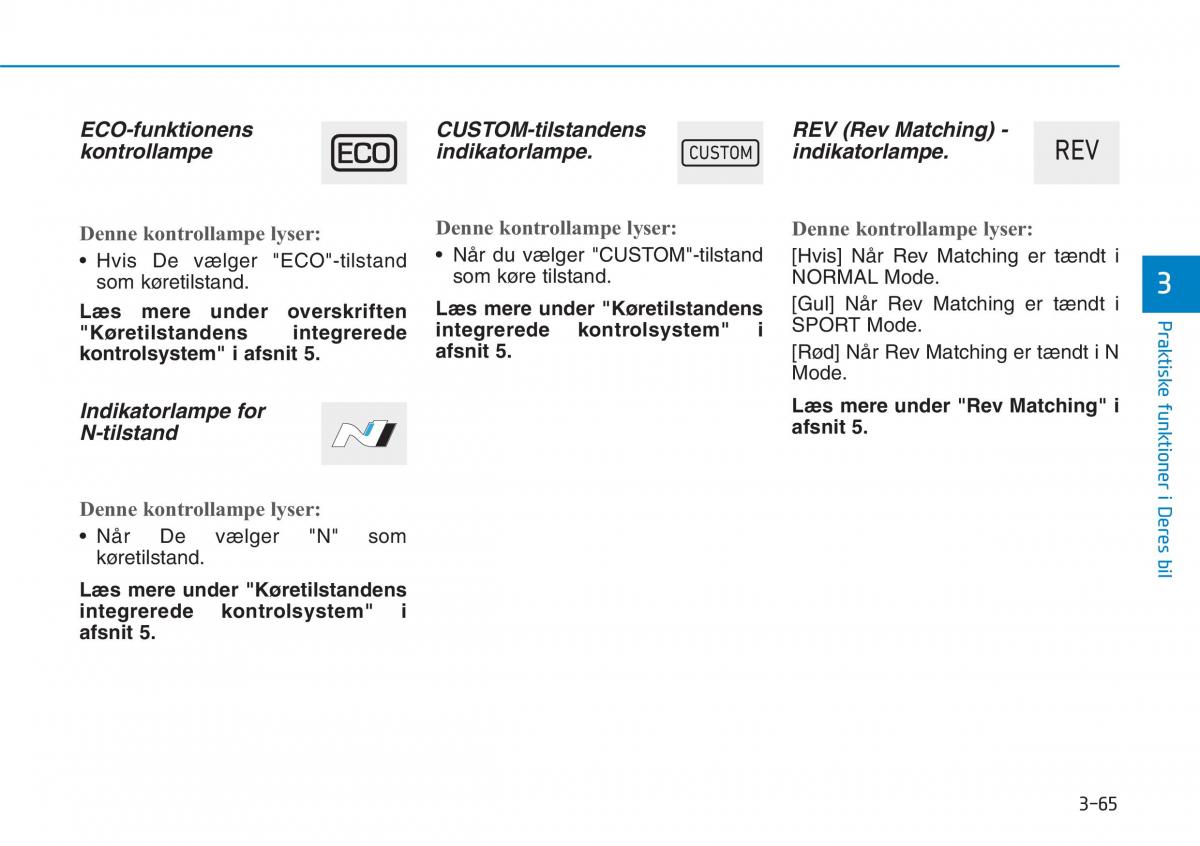 Hyundai i30N Performance Bilens instruktionsbog / page 148