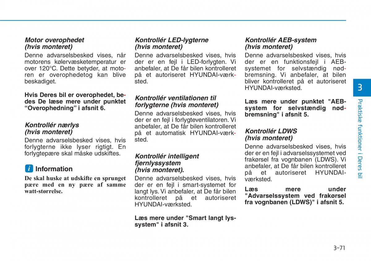 Hyundai i30N Performance Bilens instruktionsbog / page 154