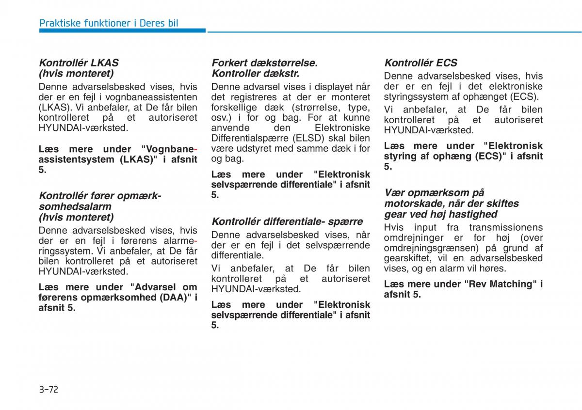 Hyundai i30N Performance Bilens instruktionsbog / page 155