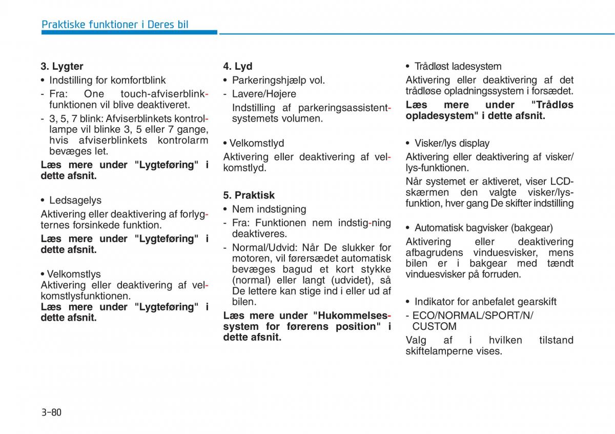 Hyundai i30N Performance Bilens instruktionsbog / page 163