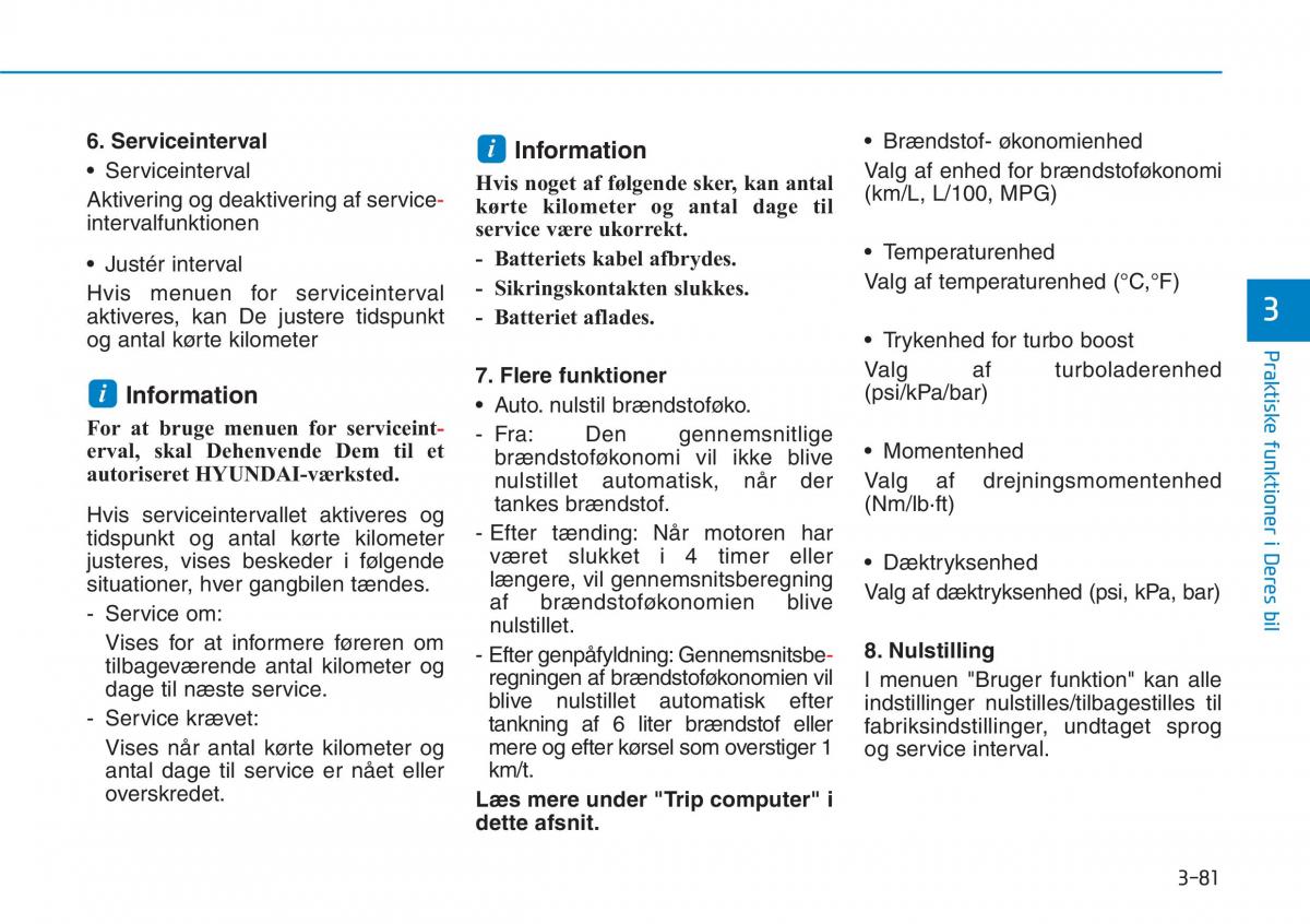 Hyundai i30N Performance Bilens instruktionsbog / page 164