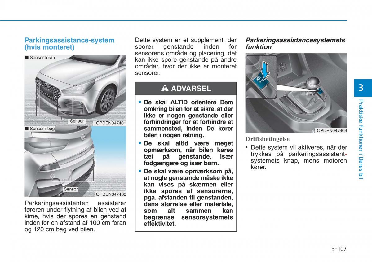 Hyundai i30N Performance Bilens instruktionsbog / page 190