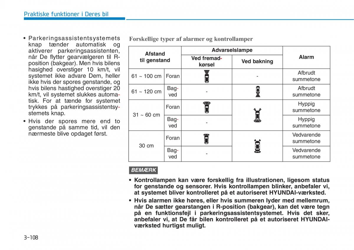 Hyundai i30N Performance Bilens instruktionsbog / page 191